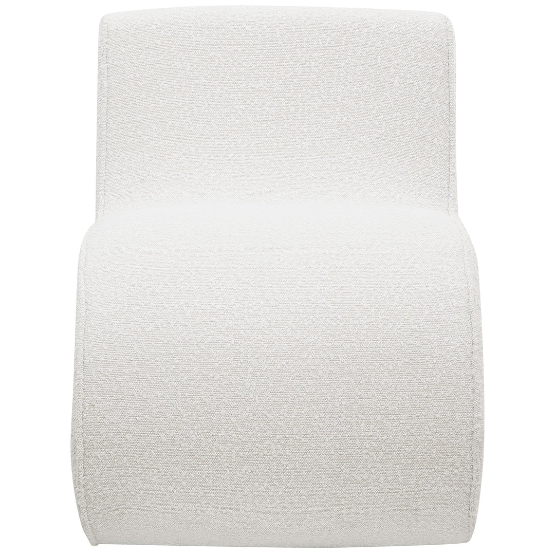 Coaster Furniture 903154 Ronea Boucle Upholstered Armless Curved Chair Cream