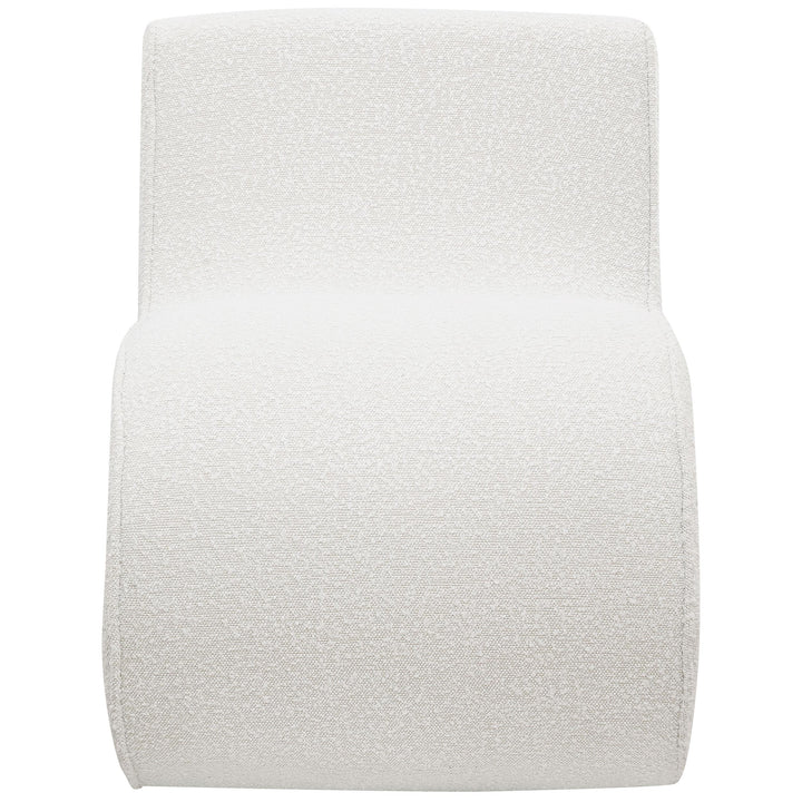 Coaster Furniture 903154 Ronea Boucle Upholstered Armless Curved Chair Cream