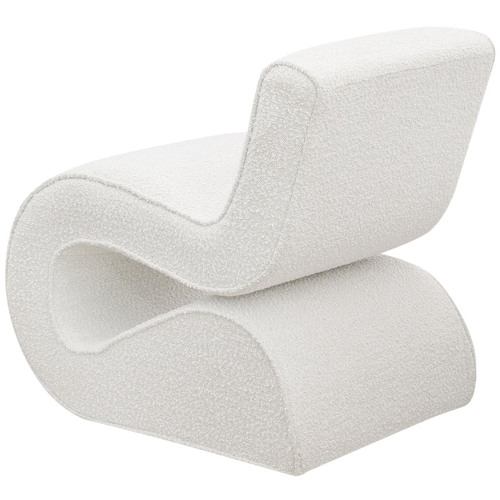 Coaster Furniture 903154 Ronea Boucle Upholstered Armless Curved Chair Cream