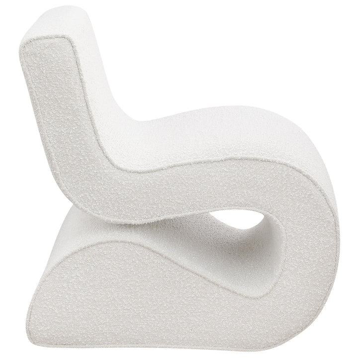 Coaster Furniture 903154 Ronea Boucle Upholstered Armless Curved Chair Cream