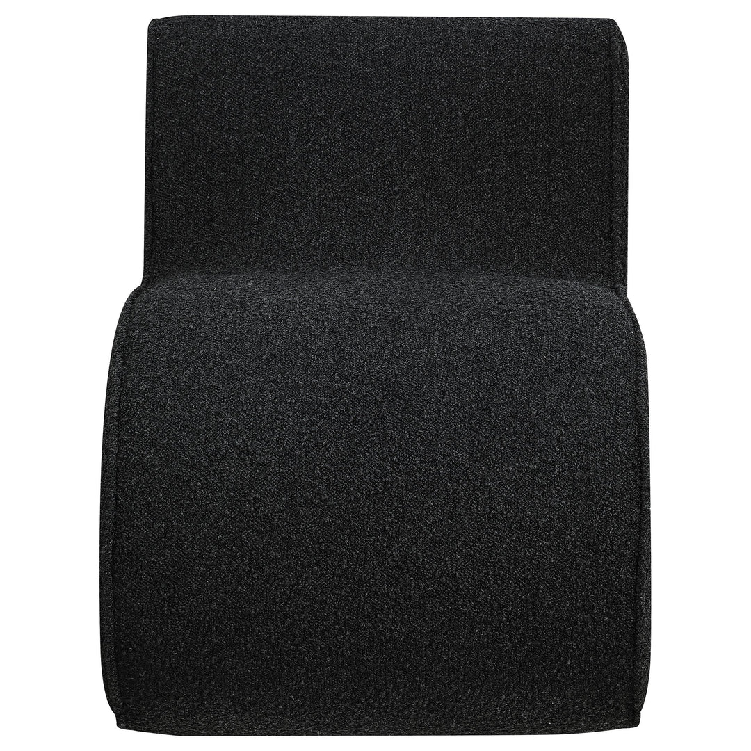 Coaster Furniture 903155 Ronea Boucle Upholstered Armless Curved Chair Charcoal