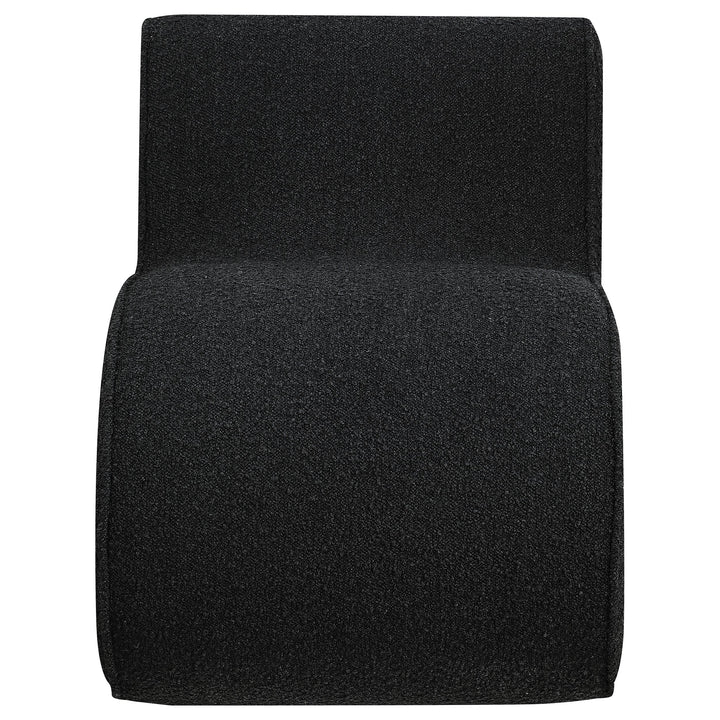 Coaster Furniture 903155 Ronea Boucle Upholstered Armless Curved Chair Charcoal