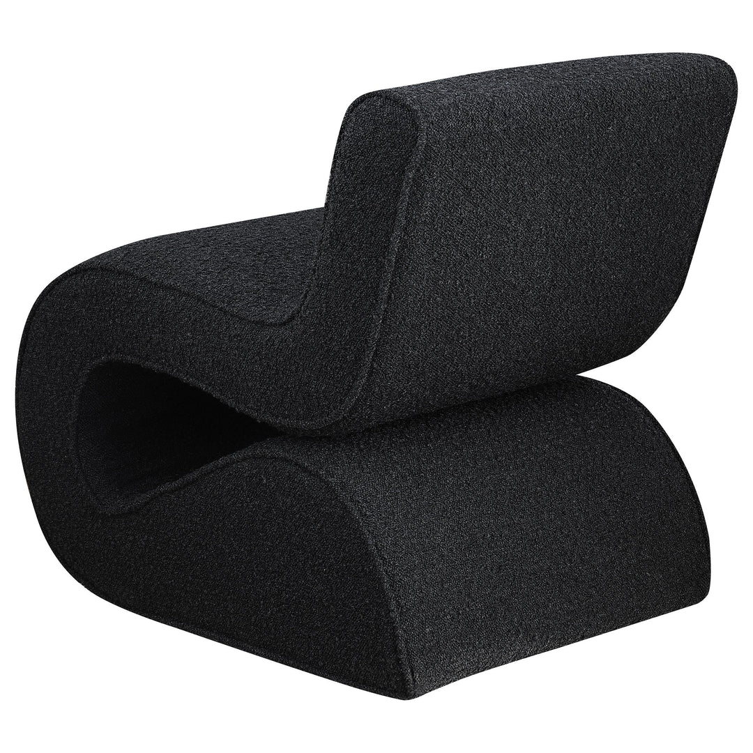 Coaster Furniture 903155 Ronea Boucle Upholstered Armless Curved Chair Charcoal