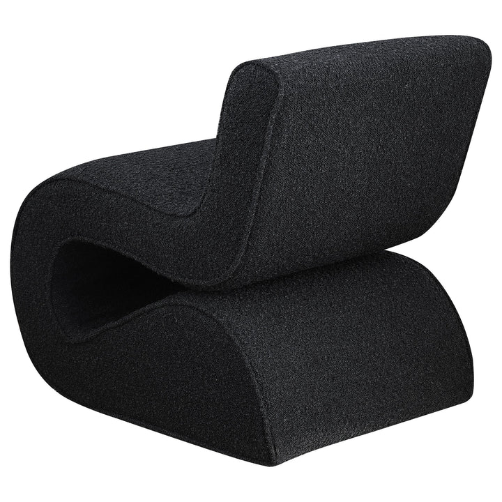 Coaster Furniture 903155 Ronea Boucle Upholstered Armless Curved Chair Charcoal