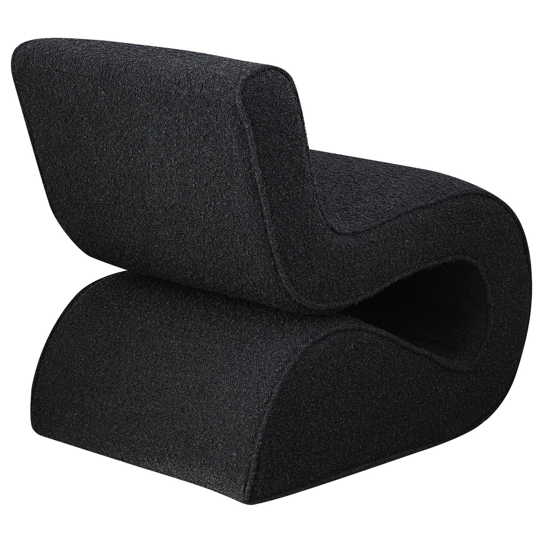 Coaster Furniture 903155 Ronea Boucle Upholstered Armless Curved Chair Charcoal