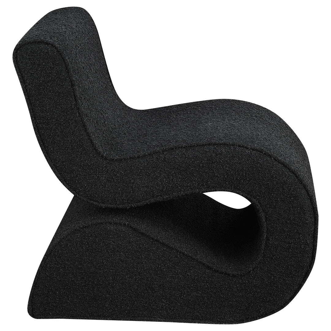 Coaster Furniture 903155 Ronea Boucle Upholstered Armless Curved Chair Charcoal
