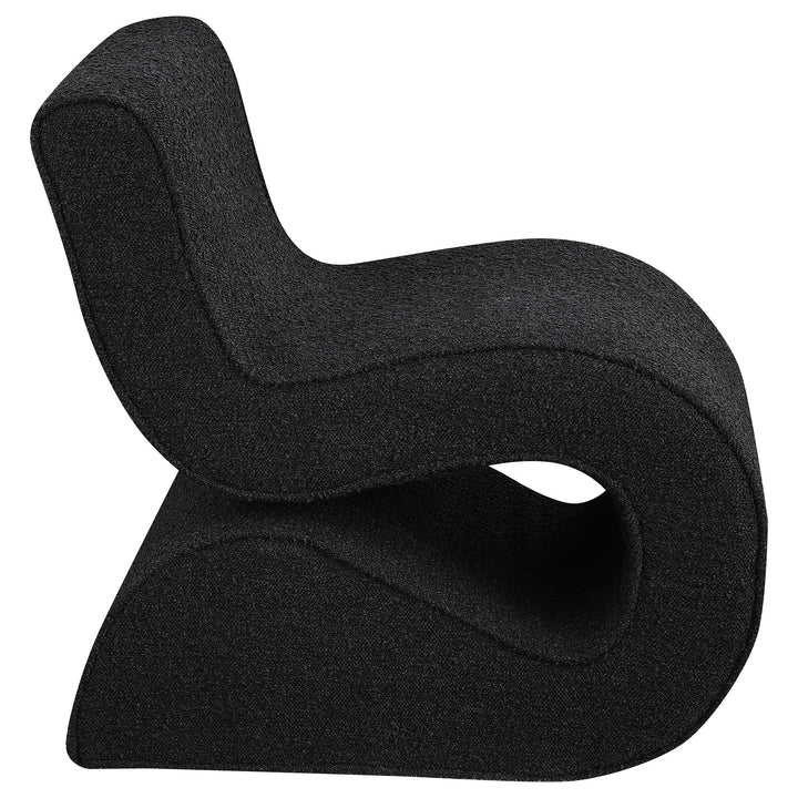 Coaster Furniture 903155 Ronea Boucle Upholstered Armless Curved Chair Charcoal