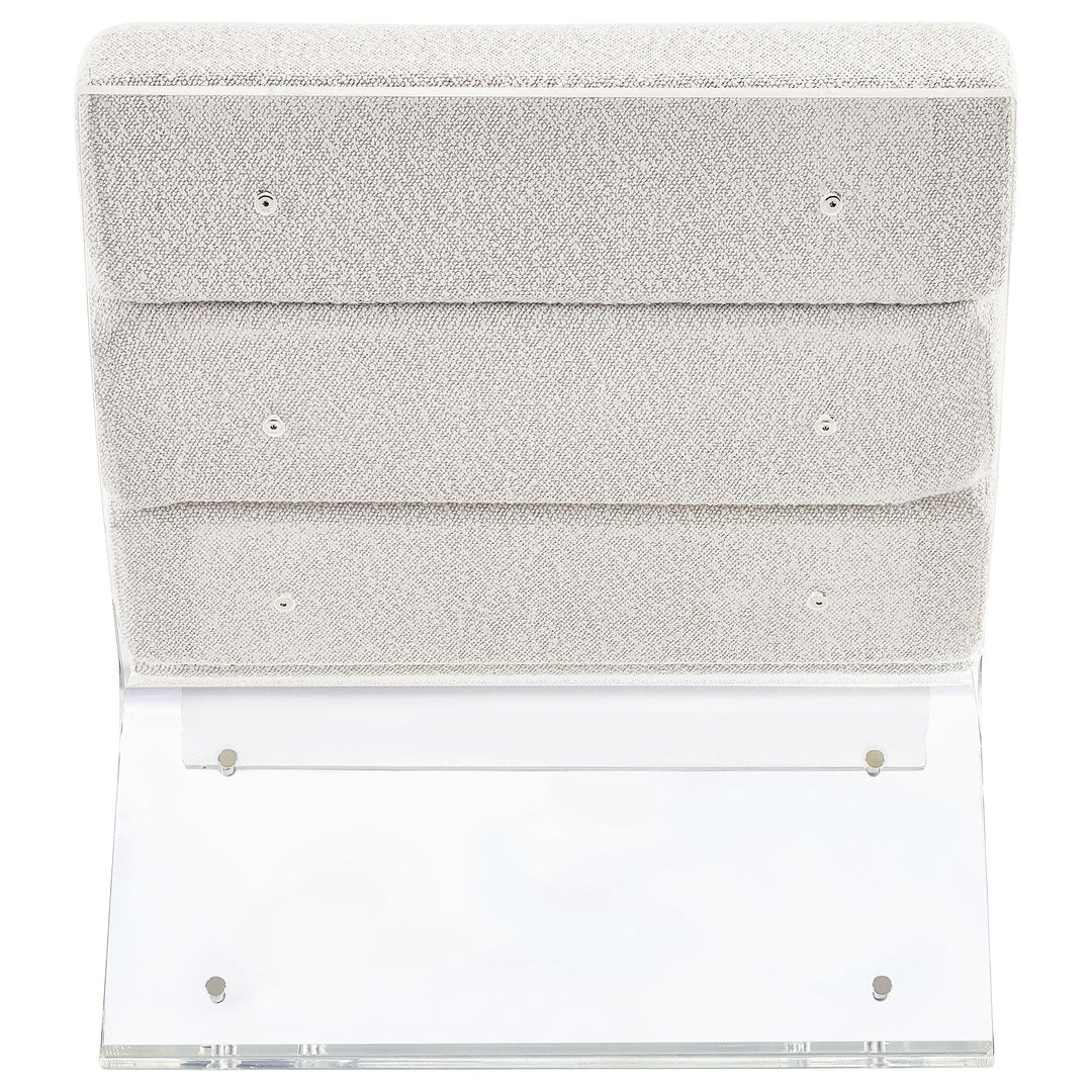Coaster Furniture 903161 Serreta Boucle Upholstered Armless Acrylic Chair Ivory