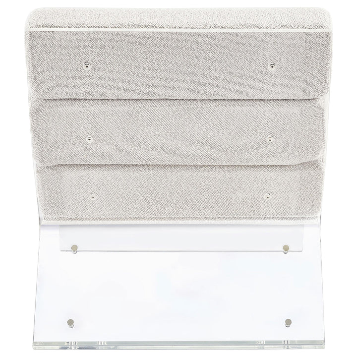 Coaster Furniture 903161 Serreta Boucle Upholstered Armless Acrylic Chair Ivory