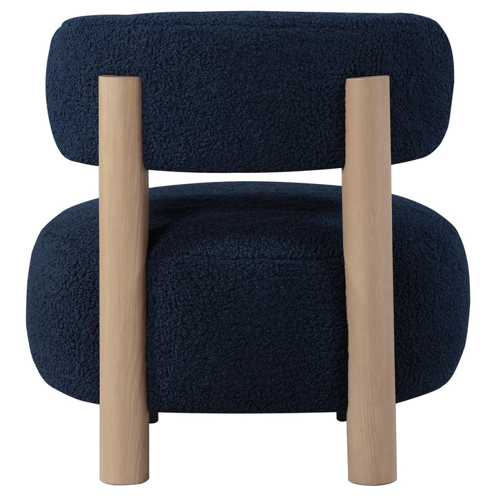 Coaster Furniture 903168 Zonie Boucle Upholstered Barrel Back Accent Chair Blue