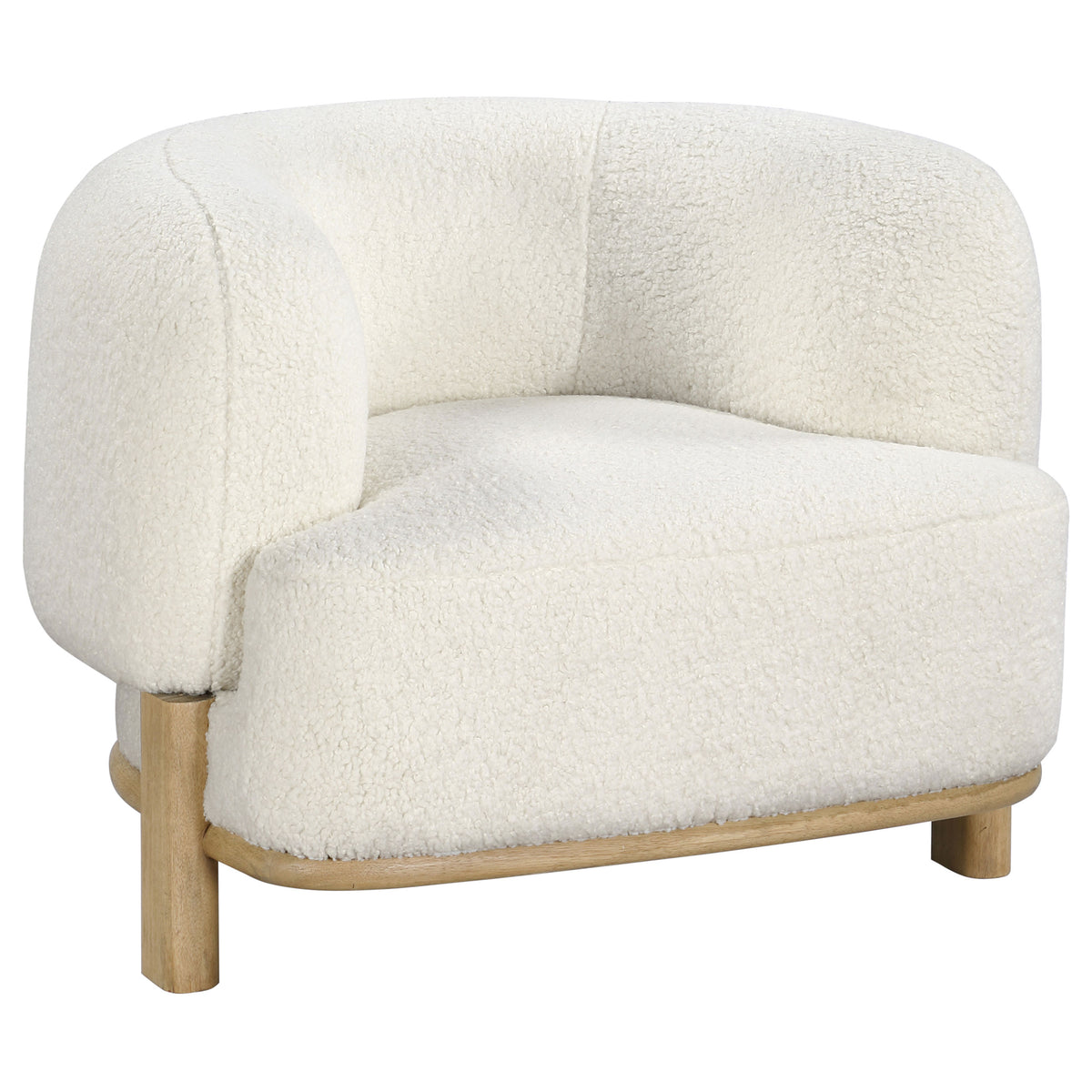 Lawler - Upholstered Barrel Back Accent Chair - Ivory