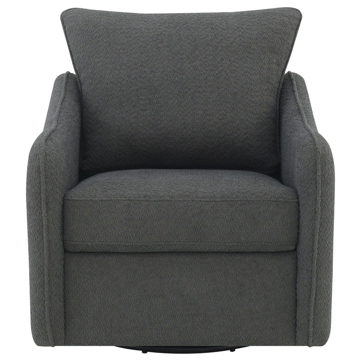 Coaster Furniture 903393 Madia Upholstered Sloped Arm Swivel Glider Chair Charcoal