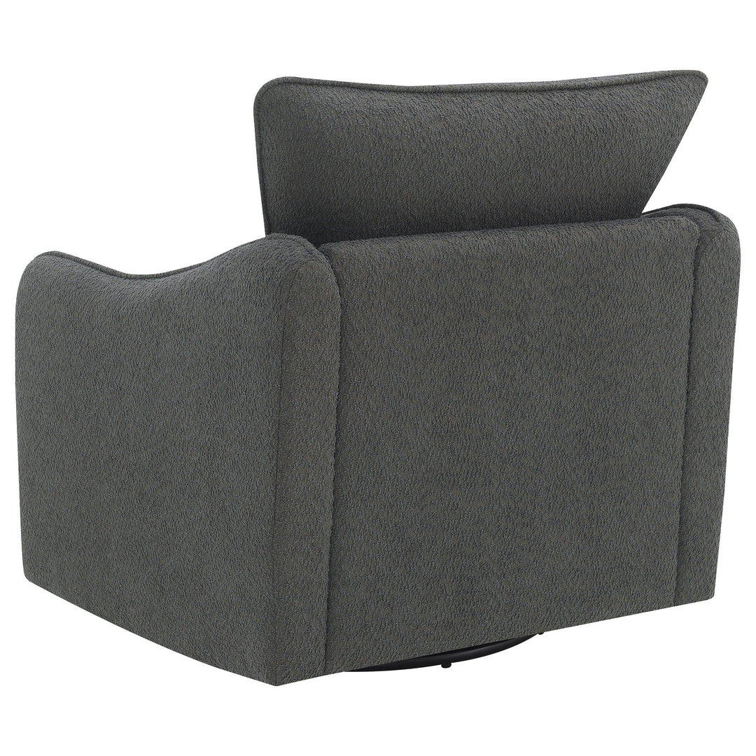 Coaster Furniture 903393 Madia Upholstered Sloped Arm Swivel Glider Chair Charcoal