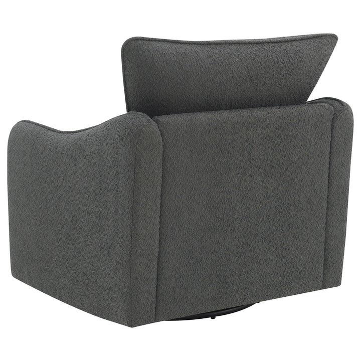 Coaster Furniture 903393 Madia Upholstered Sloped Arm Swivel Glider Chair Charcoal
