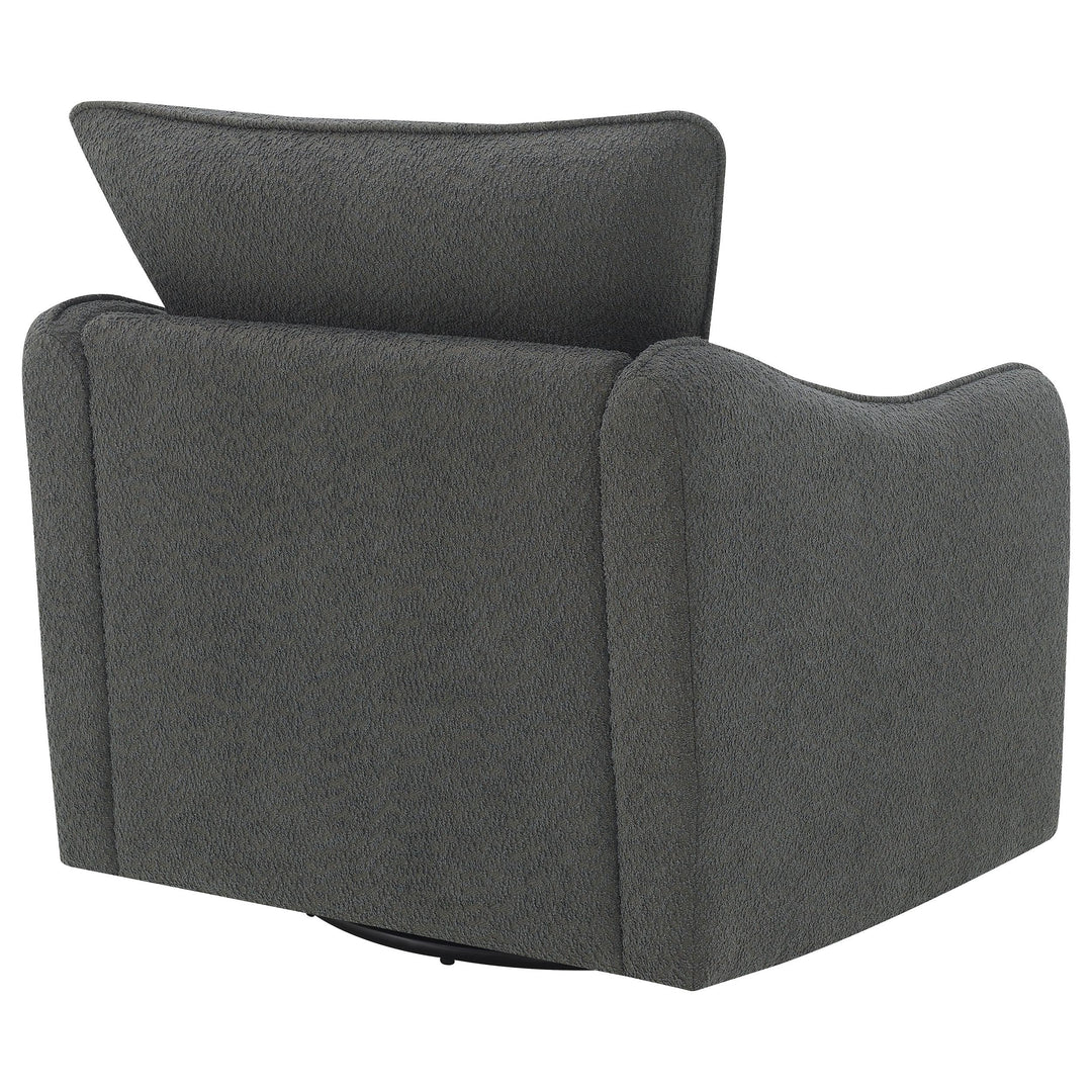 Coaster Furniture 903393 Madia Upholstered Sloped Arm Swivel Glider Chair Charcoal