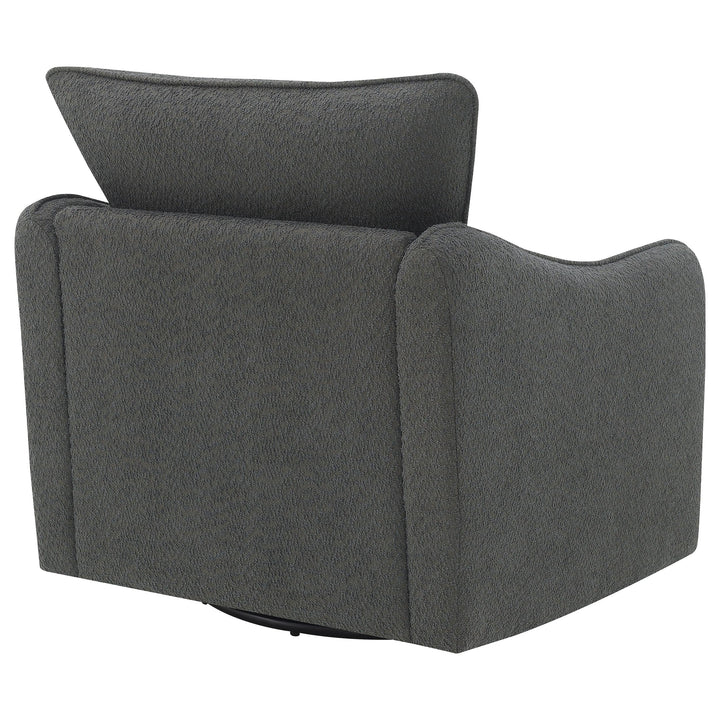 Coaster Furniture 903393 Madia Upholstered Sloped Arm Swivel Glider Chair Charcoal