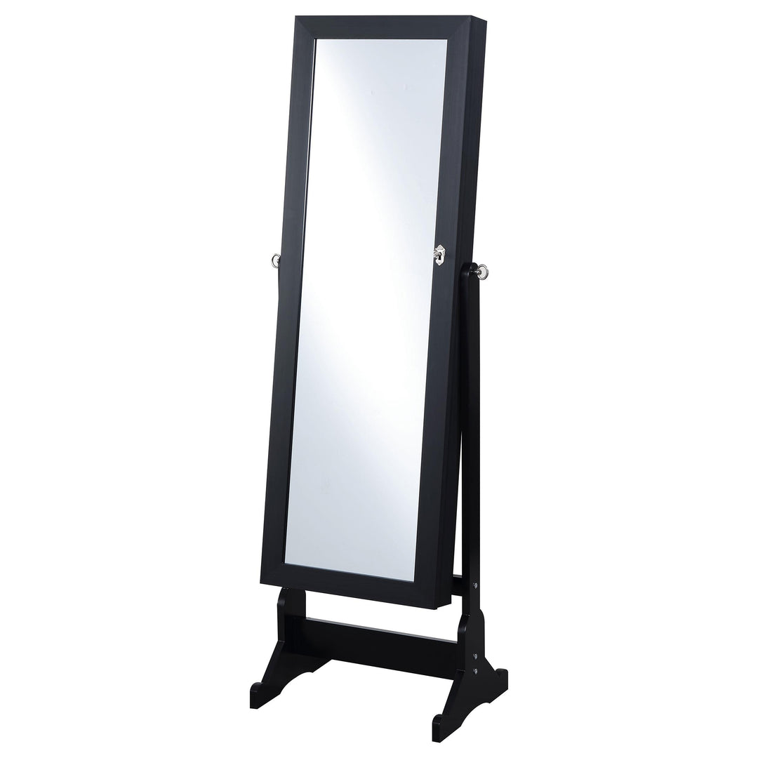 Coaster Furniture 904039 Tutuola Cheval Mirror with Jewelry Storage Black