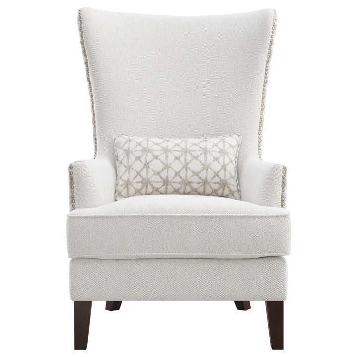 Coaster Furniture 904066 Pippin Upholstered High Wingback Accent Chair Latte