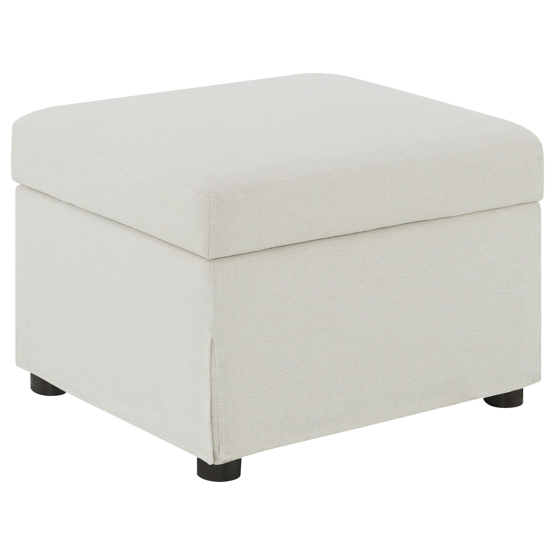 Coaster Furniture 904134 Winter Upholstered Hydraulic Lift Top Storage Ottoman Beige