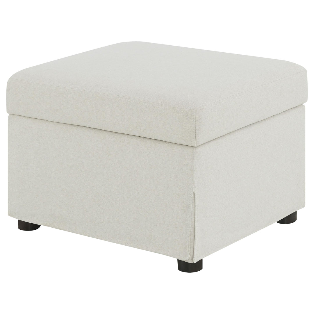 Coaster Furniture 904134 Winter Upholstered Hydraulic Lift Top Storage Ottoman Beige