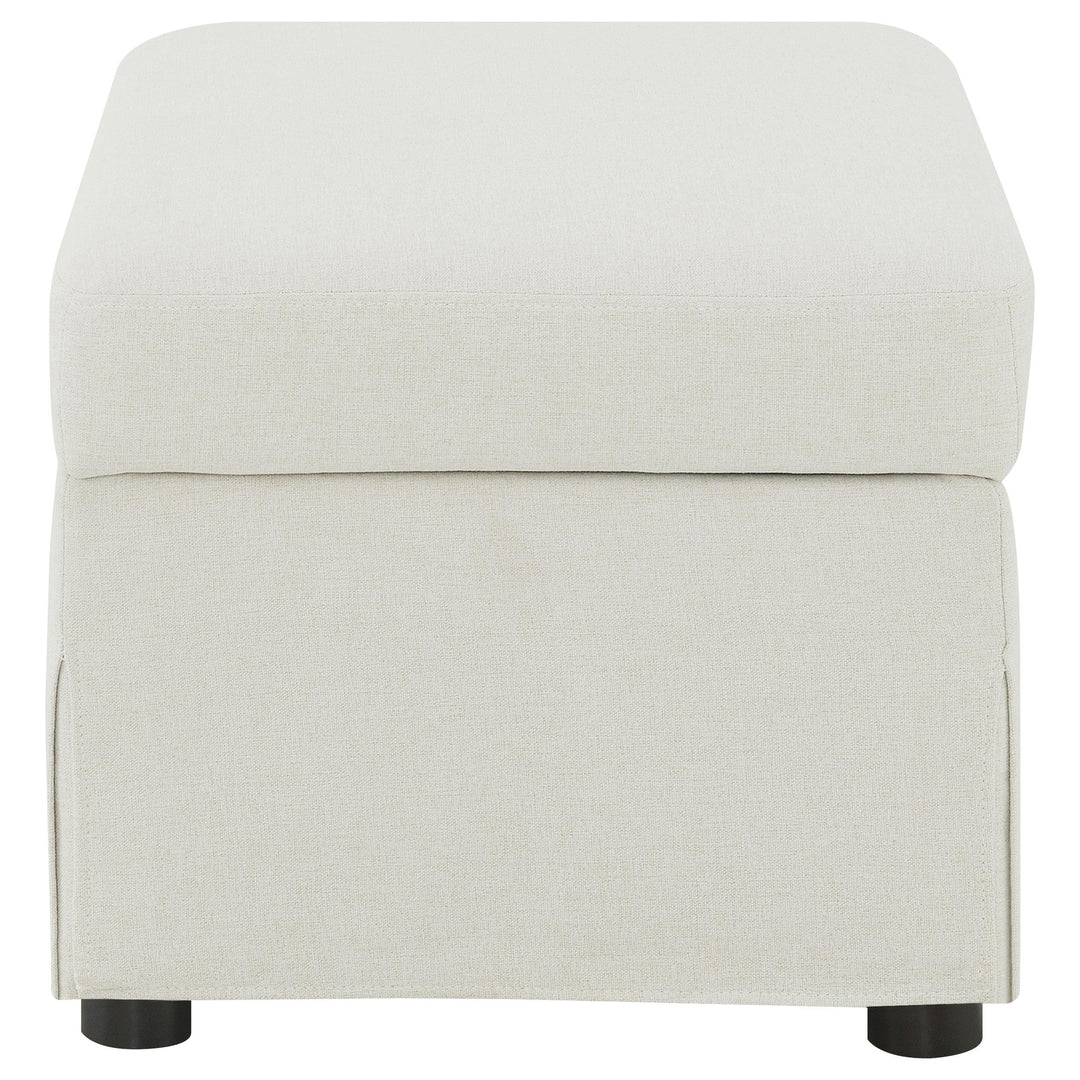 Coaster Furniture 904134 Winter Upholstered Hydraulic Lift Top Storage Ottoman Beige