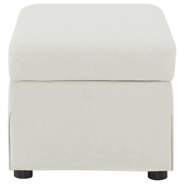 Coaster Furniture 904134 Winter Upholstered Hydraulic Lift Top Storage Ottoman Beige