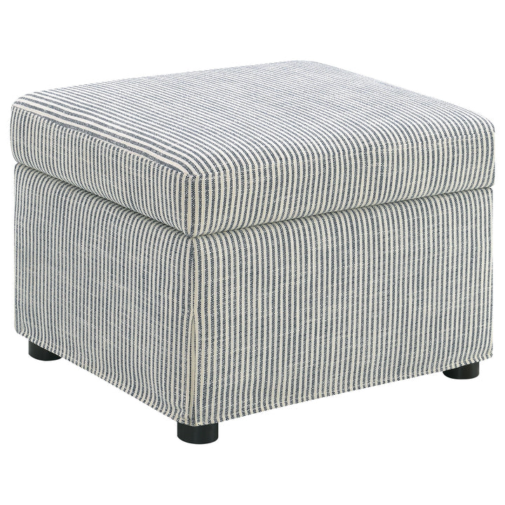 Winter - Upholstered Hydraulic Lift Top Storage Ottoman - Gray