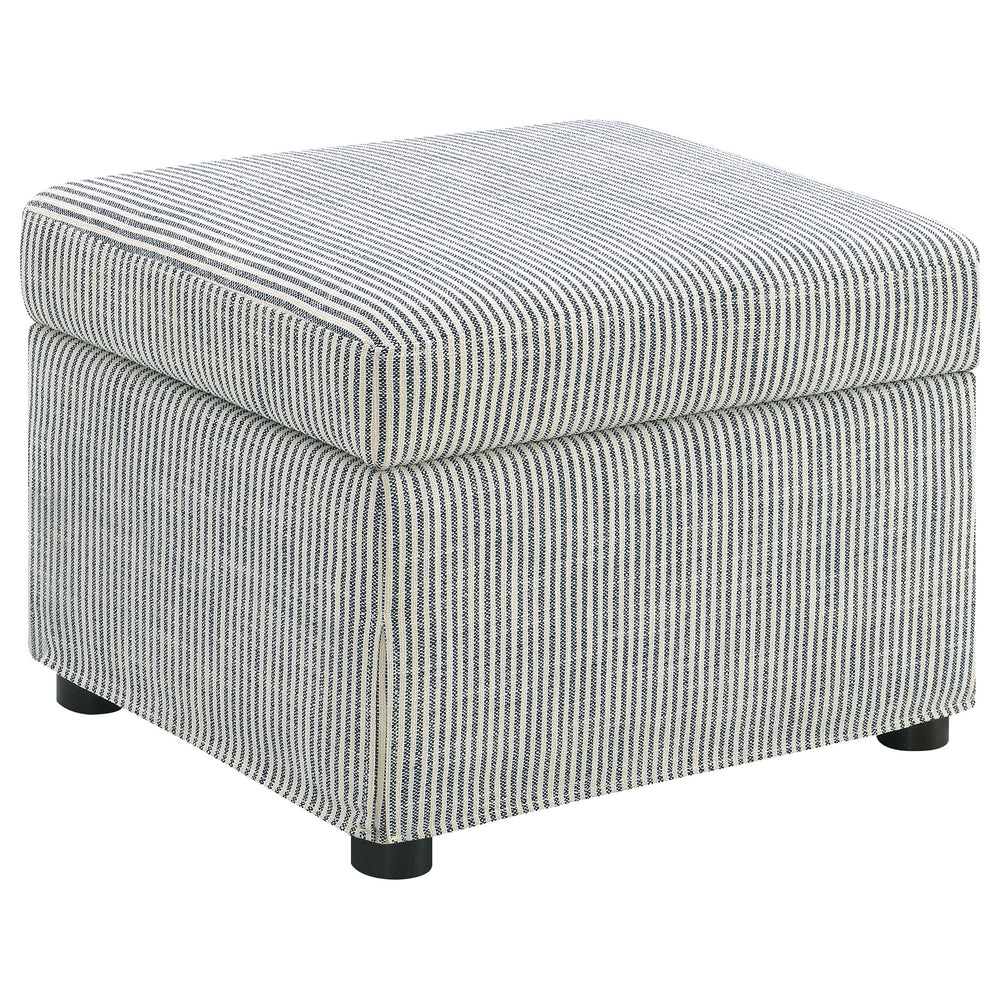 Winter - Upholstered Hydraulic Lift Top Storage Ottoman - Gray