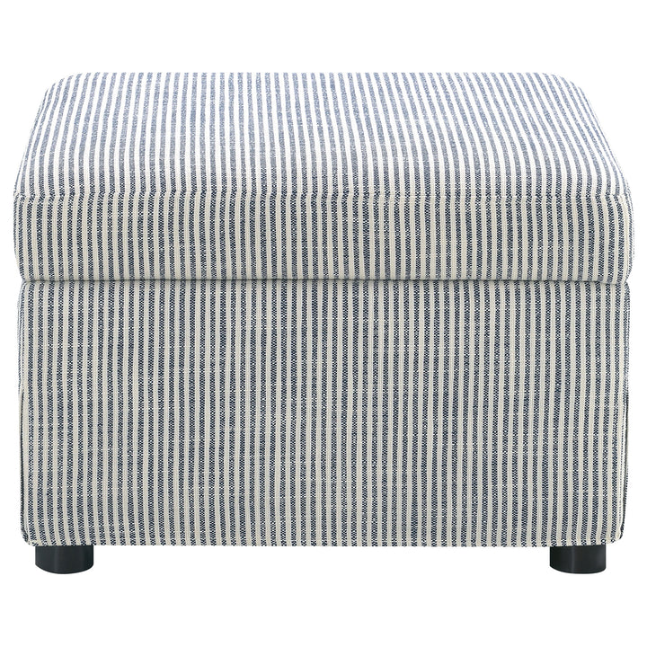 Winter - Upholstered Hydraulic Lift Top Storage Ottoman - Gray