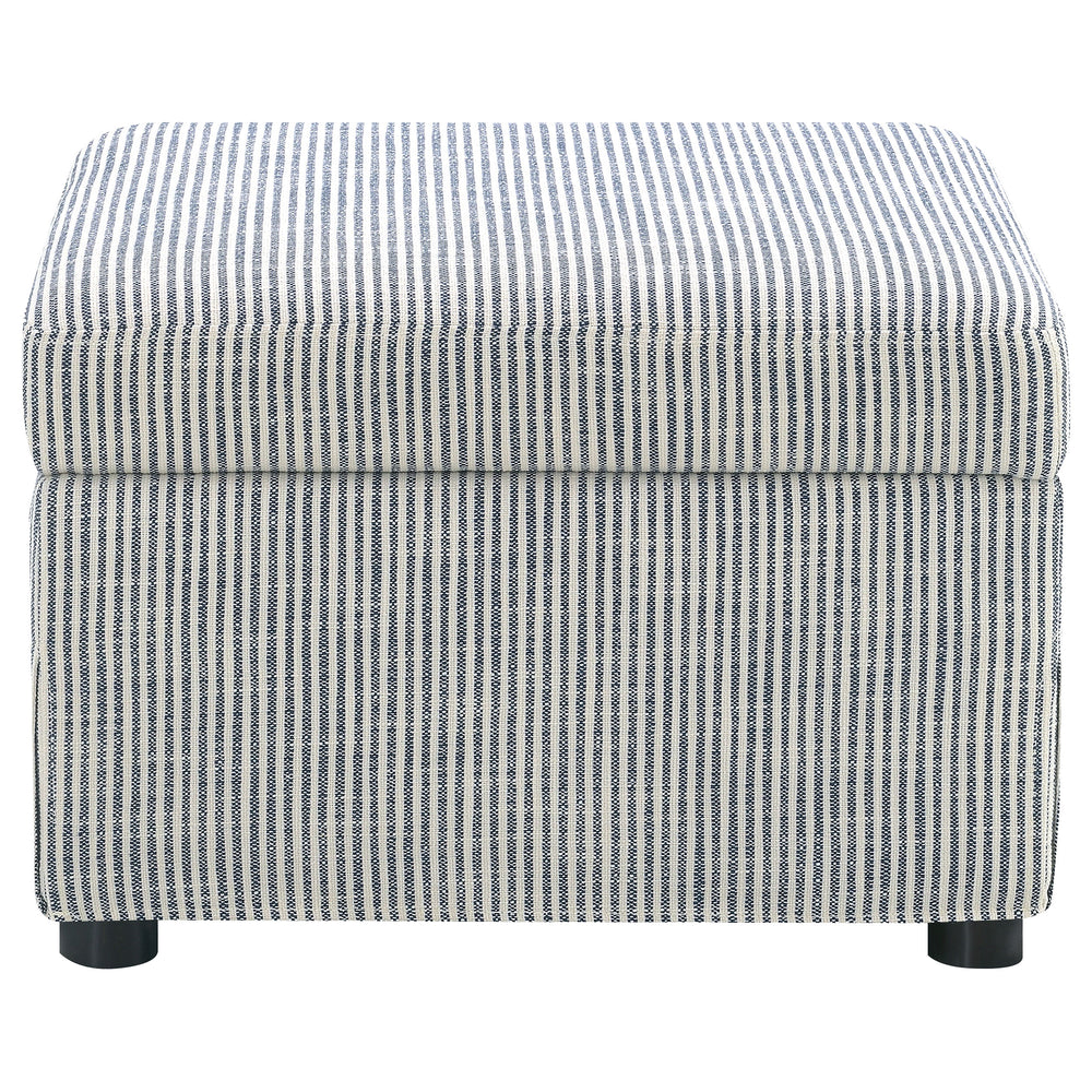 Winter - Upholstered Hydraulic Lift Top Storage Ottoman - Gray