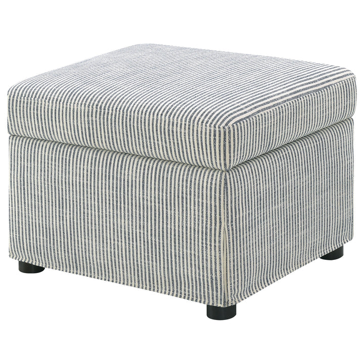 Winter - Upholstered Hydraulic Lift Top Storage Ottoman - Gray