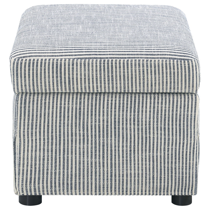 Winter - Upholstered Hydraulic Lift Top Storage Ottoman - Gray