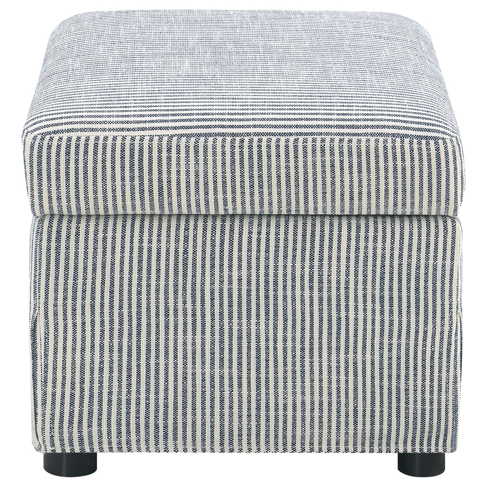 Winter - Upholstered Hydraulic Lift Top Storage Ottoman - Gray