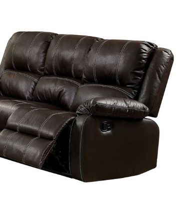 Zuriel - Synthetic Leather Recliner Sofa - Brown