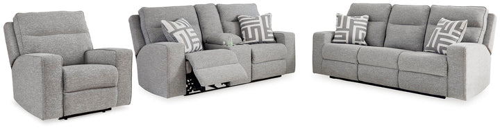 Biscoe Power Reclining Sofa, Loveseat and Recliner - Pewter (1)