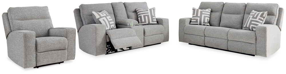 Biscoe Power Reclining Sofa, Loveseat and Recliner - Pewter (1)