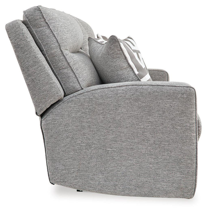 Biscoe Power Reclining Loveseat with Console - Dark Gray (5)