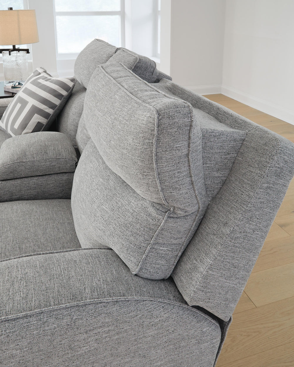 Biscoe Power Reclining Loveseat with Console - Dark Gray (8)