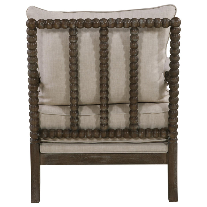 Coaster Furniture 905362 Blanchett Upholstered Bobbin Accent Chair Beige and Natural
