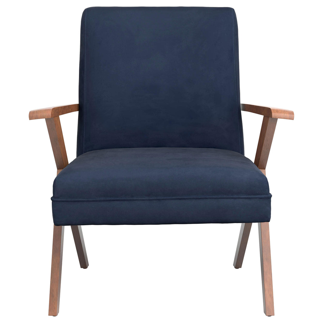 Coaster Furniture 905415 Cheryl Upholstered Wood Arm Accent Chair Dark Blue
