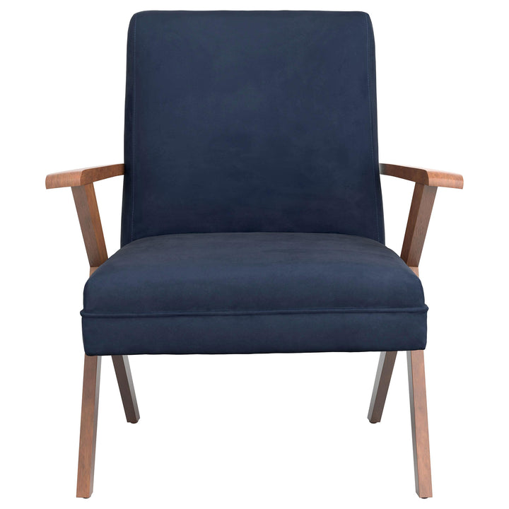 Coaster Furniture 905415 Cheryl Upholstered Wood Arm Accent Chair Dark Blue