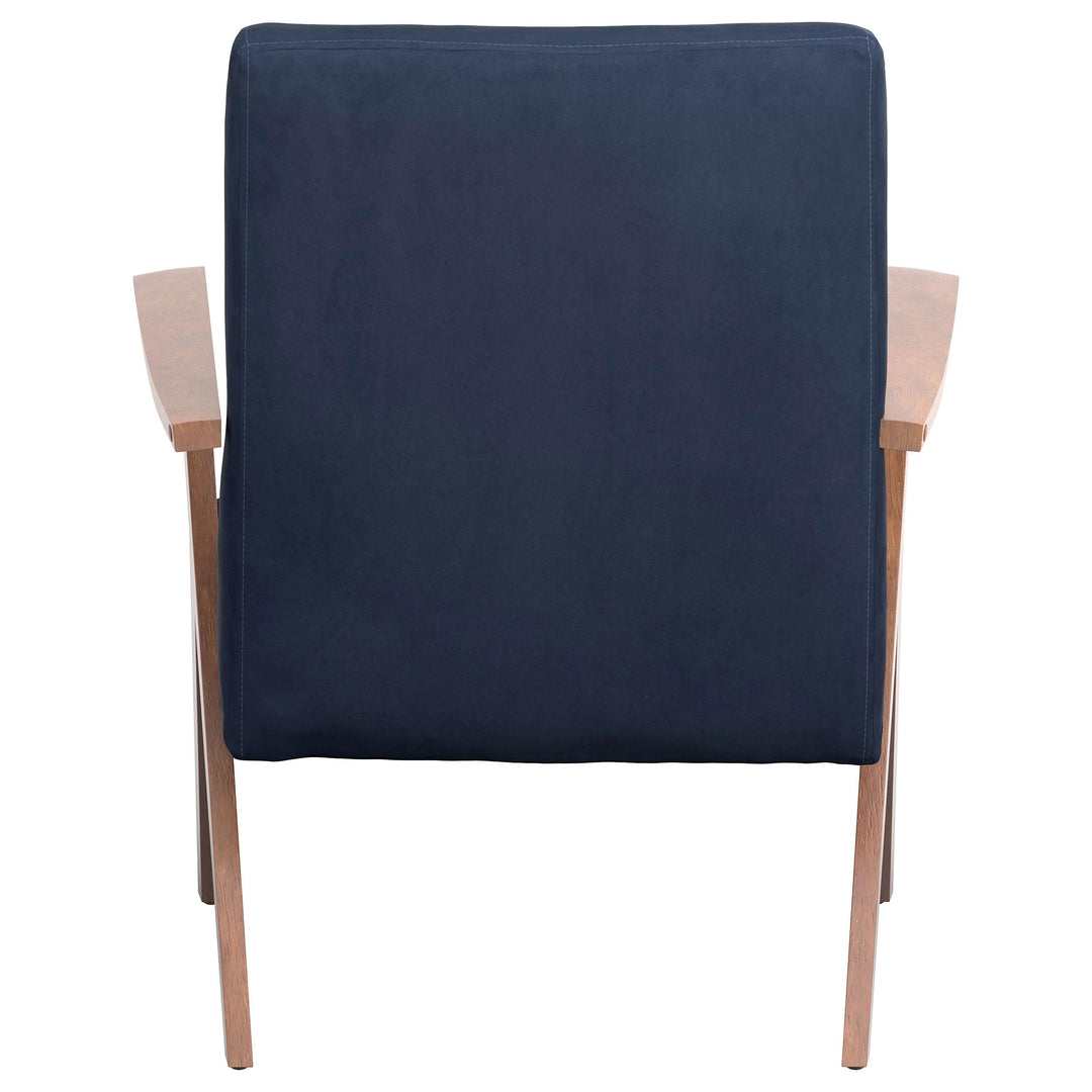 Coaster Furniture 905415 Cheryl Upholstered Wood Arm Accent Chair Dark Blue