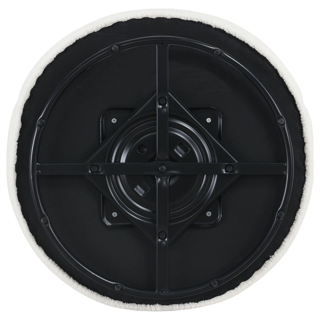 Coaster Furniture 905633 Joyce Upholstered Barrel Back Swivel Chair White