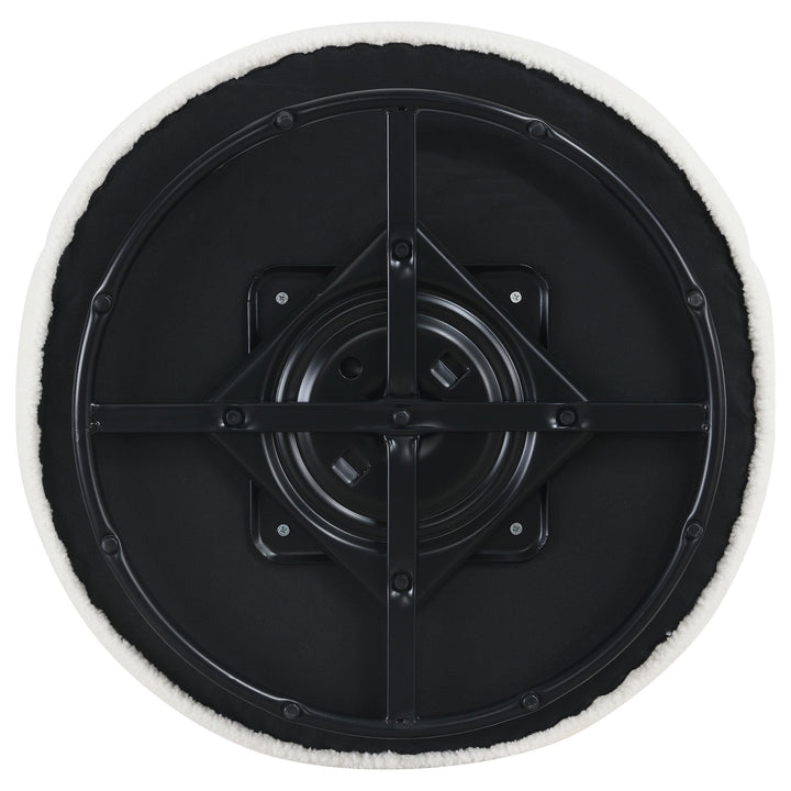 Coaster Furniture 905633 Joyce Upholstered Barrel Back Swivel Chair White