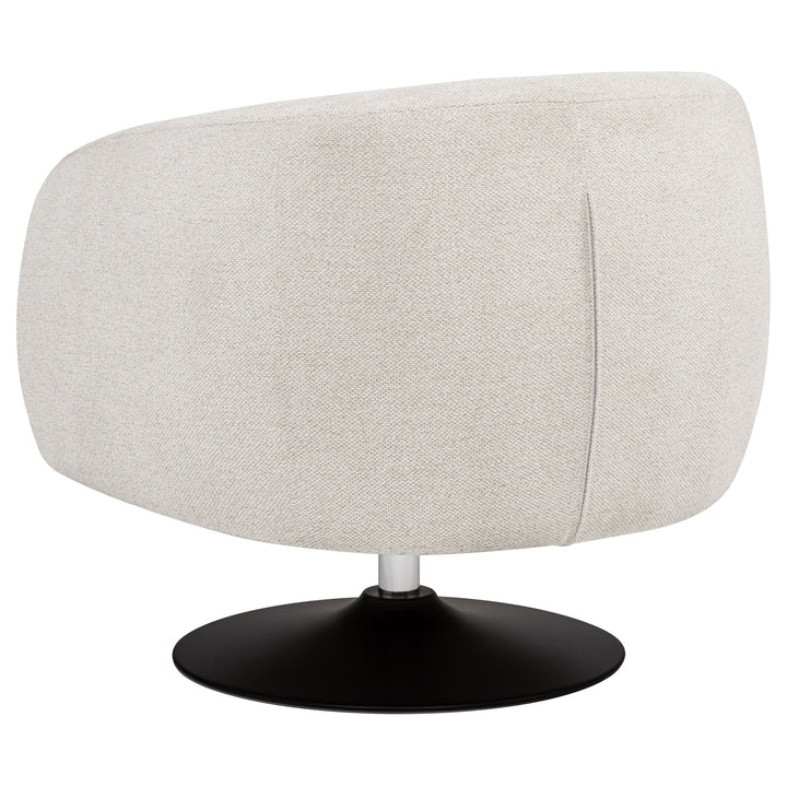 Dave - Upholstered Barrel Back Swivel Club Chair - Beige
