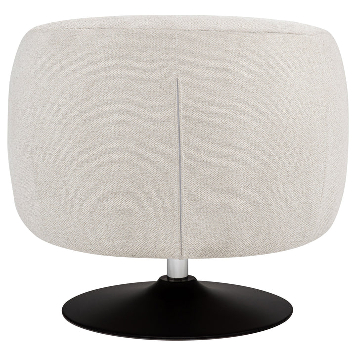 Dave - Upholstered Barrel Back Swivel Club Chair - Beige