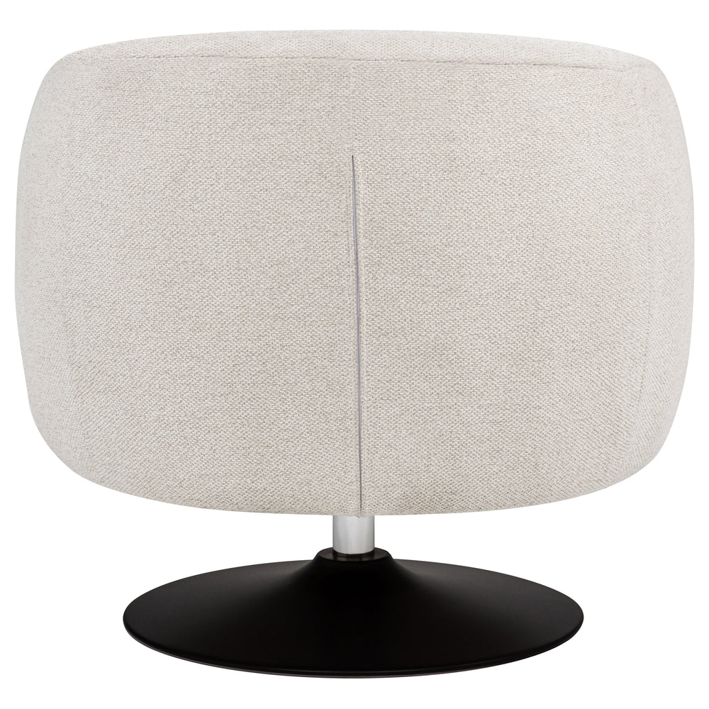 Dave - Upholstered Barrel Back Swivel Club Chair - Beige