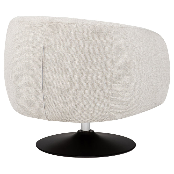 Dave - Upholstered Barrel Back Swivel Club Chair - Beige