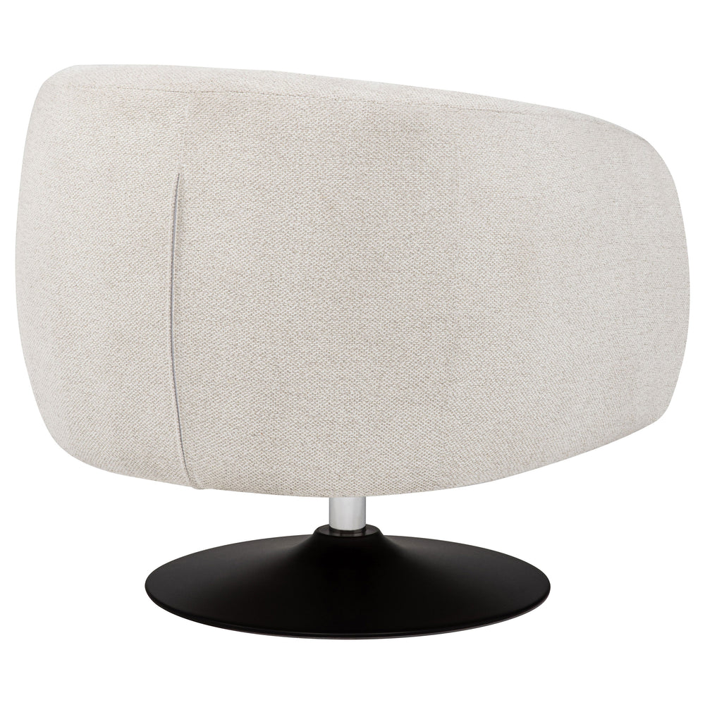 Dave - Upholstered Barrel Back Swivel Club Chair - Beige