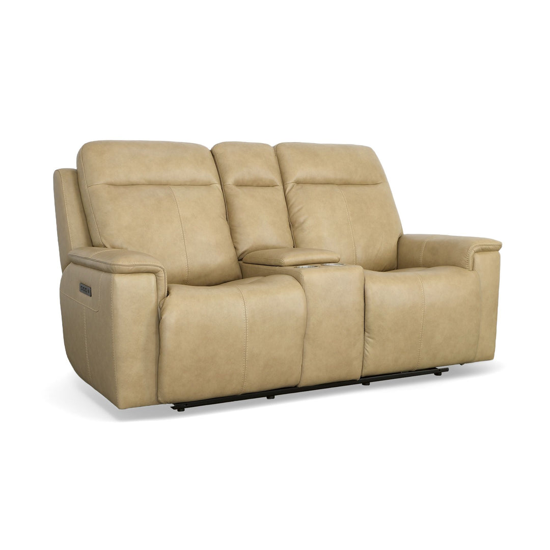 Odell  Power Reclining Loveseat With Console, Power Headrests & Lumbar  Stone